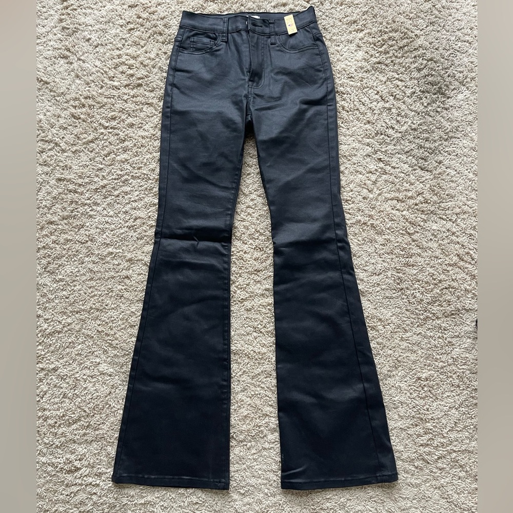 Pleather Flared Pants